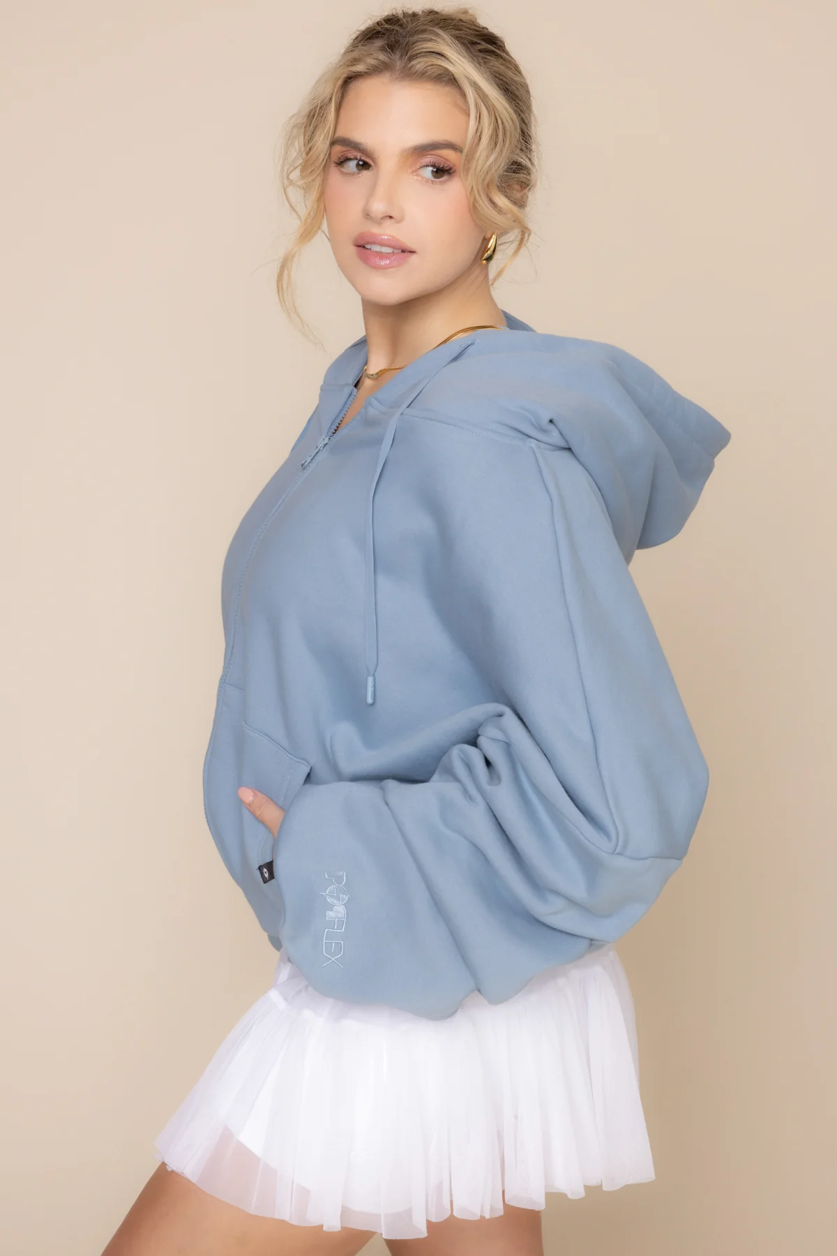 Zip Cloud Hoodie - Blue Storm - Image 9