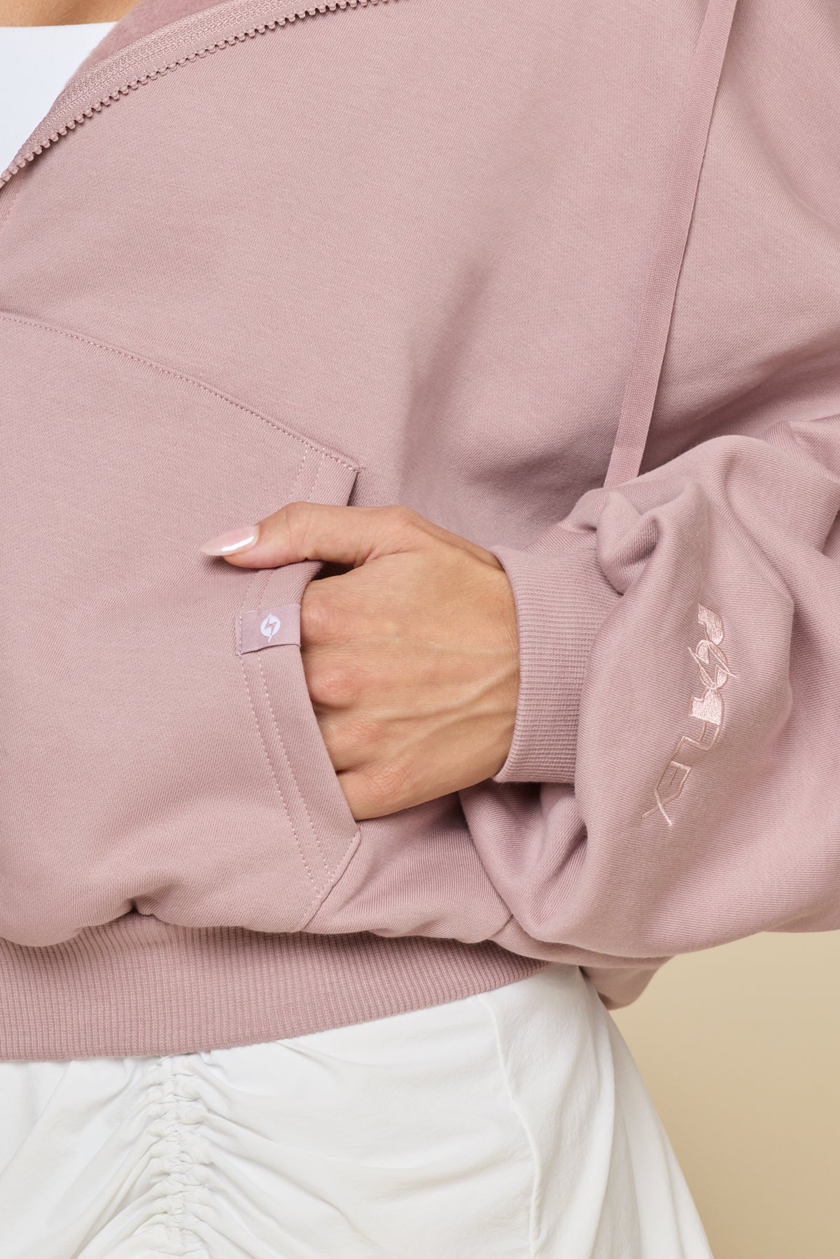 Zip Cloud Hoodie - Blush - Image 3