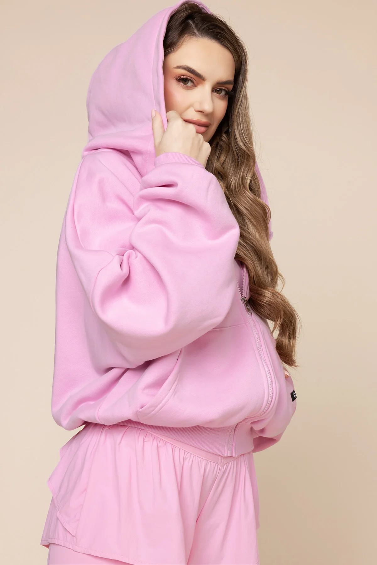 Zip Cloud Hoodie - Bubblegum - Image 2