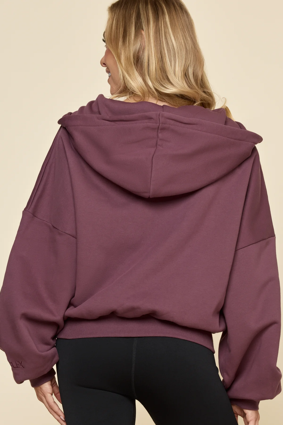 Zip Cloud Hoodie - Deep Plum - Image 5