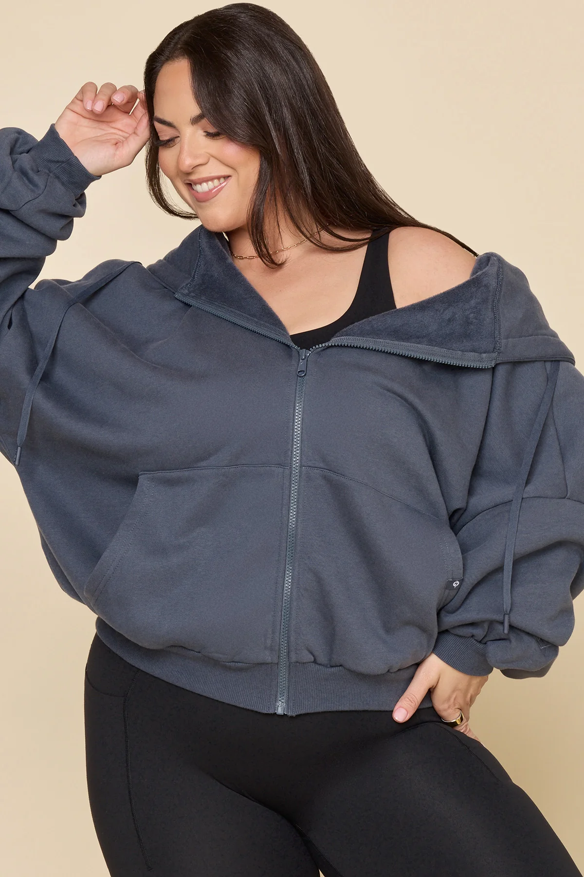 Zip Cloud Hoodie - Denim Blue - Image 2