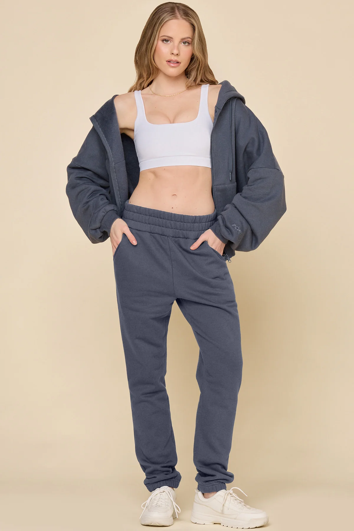 Zip Cloud Hoodie - Denim Blue - Image 4