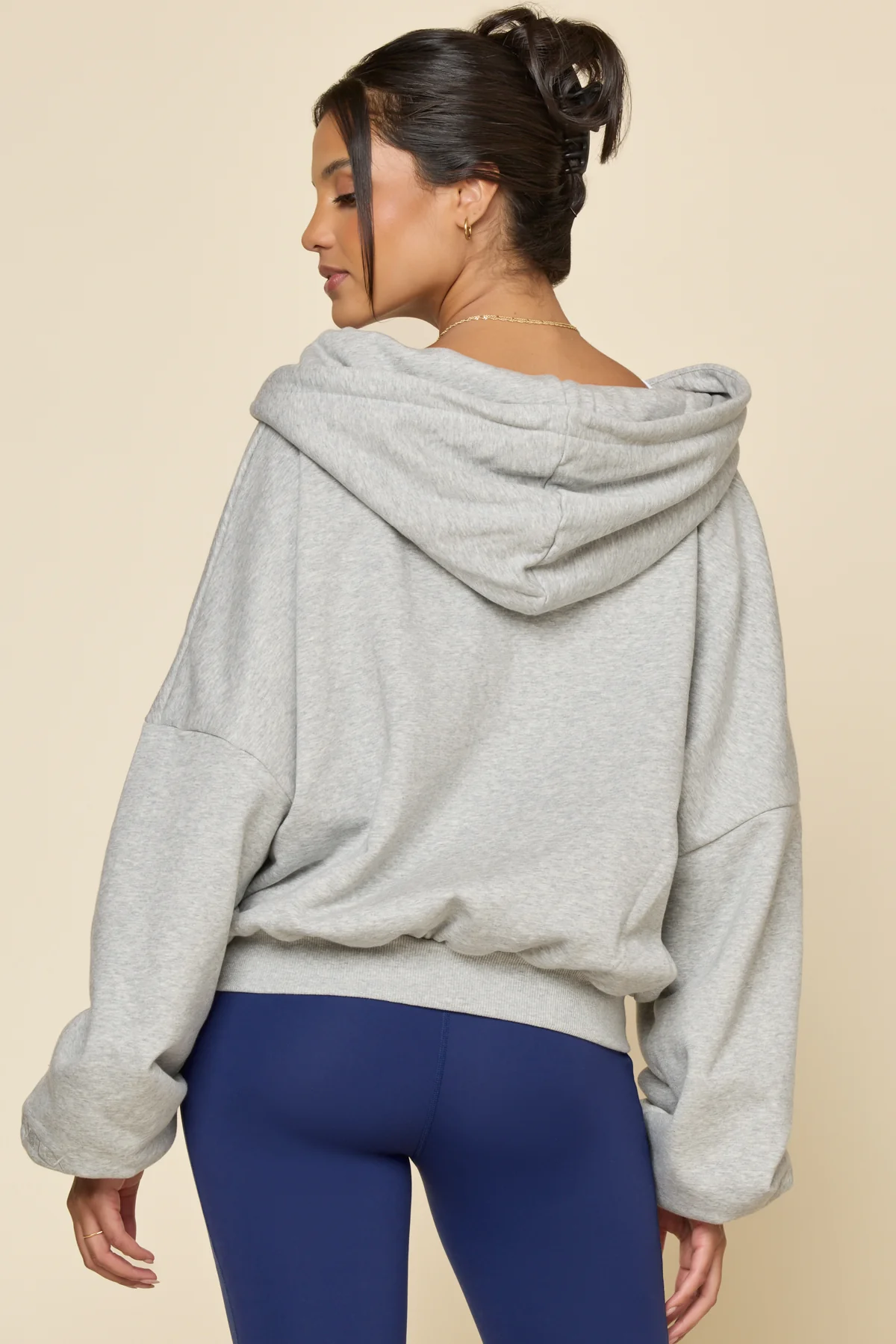 Zip Cloud Hoodie - Heather Grey - Image 4