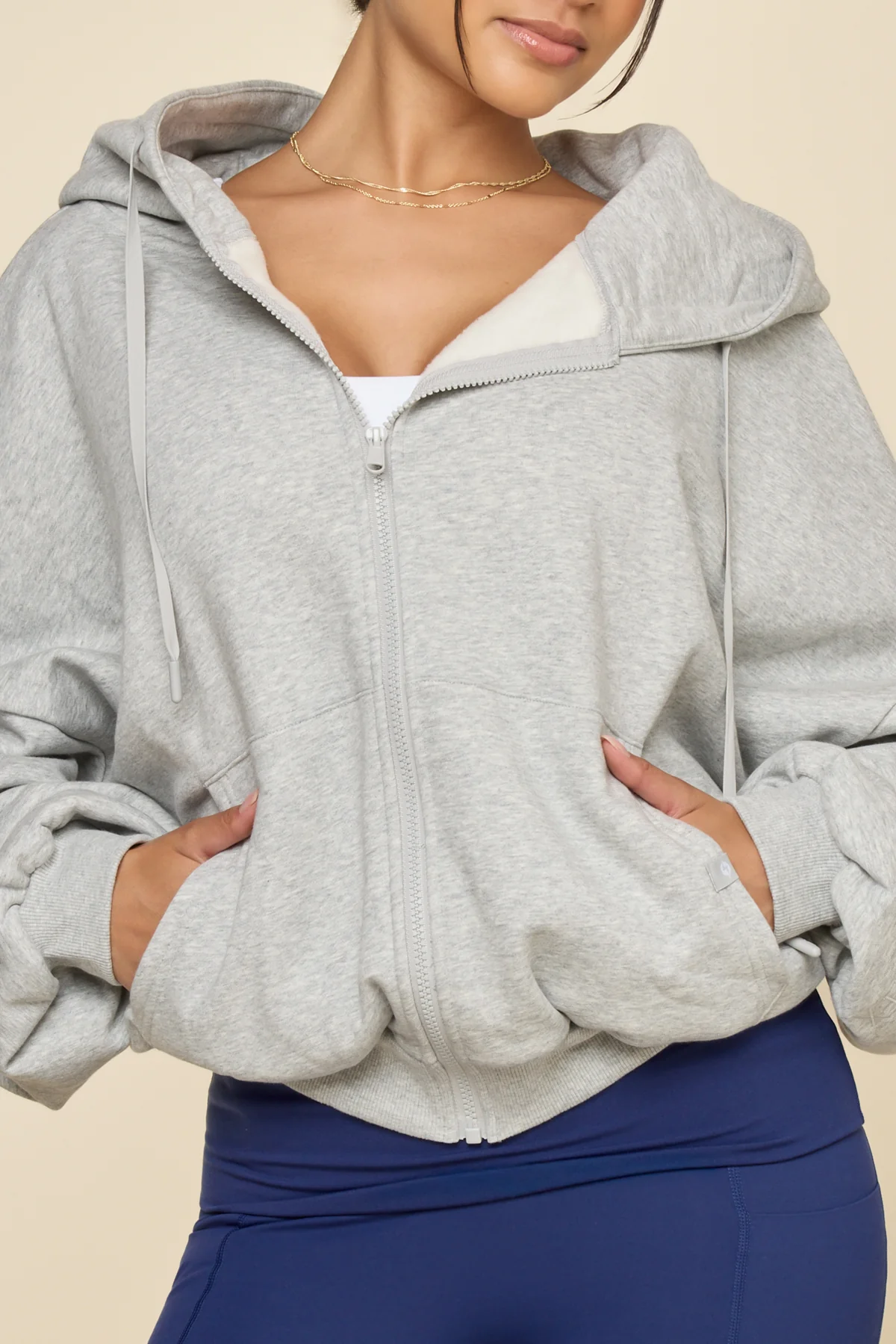 Zip Cloud Hoodie - Heather Grey - Image 8