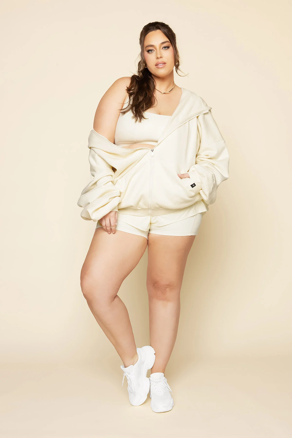 Zip Cloud Hoodie - Ivory - Image 6