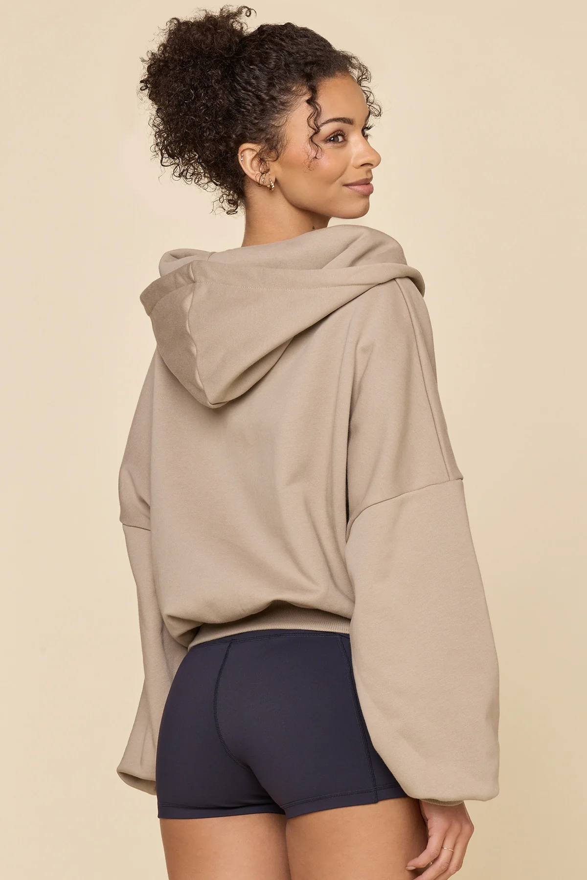 Zip Cloud Hoodie - Taupe - Image 6